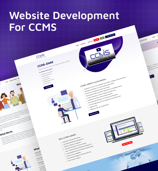 Website development for healthcare provider CCMS in USA