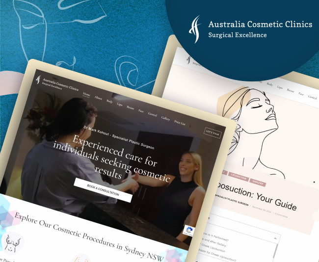 WordPress website redesigned for healthcare - Australia Cosmetic Clinics